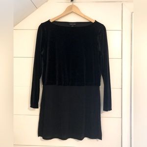 J.Jill velvet long sleeve. Bottom half slits with flowing fabric.